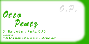 otto pentz business card